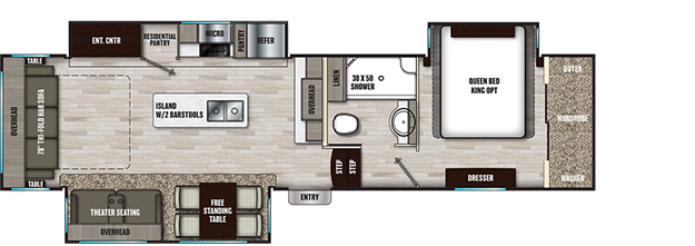 Coachmen RV Chaparral 336TSIK Floorplan 5th Wheel Trailers