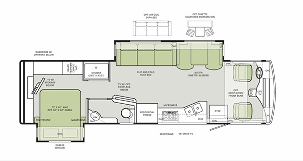 2024 Tiffin Open Road 32 SA Floorplan