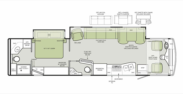 2024 Tiffin Open Road 36 LA Floorplan