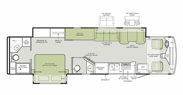 2024 Tiffin Open Road 36 UA Floorplan