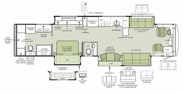 2024 Zephyr 45 FZ Floorplan