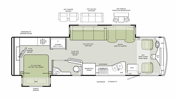 2025 Tiffin Open Road 32 SA Floorplan