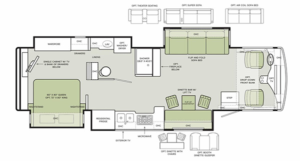 2025 Tiffin Open Road 34 PA Floorplan