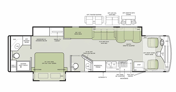 2025 Tiffin Open Road 36 UA Floorplan