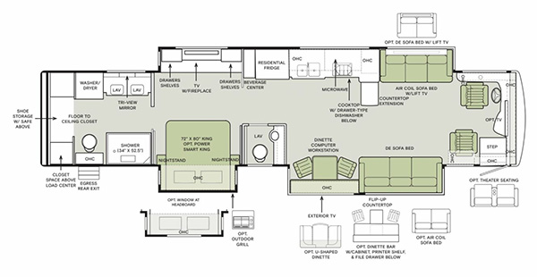 2025 Zephyr 45 FZ Floorplan